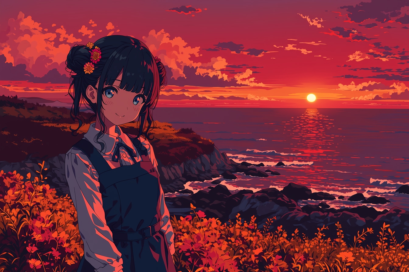 夕暮れのおだんごちゃん🍡✨146 | の人気AIイラスト・グラビア