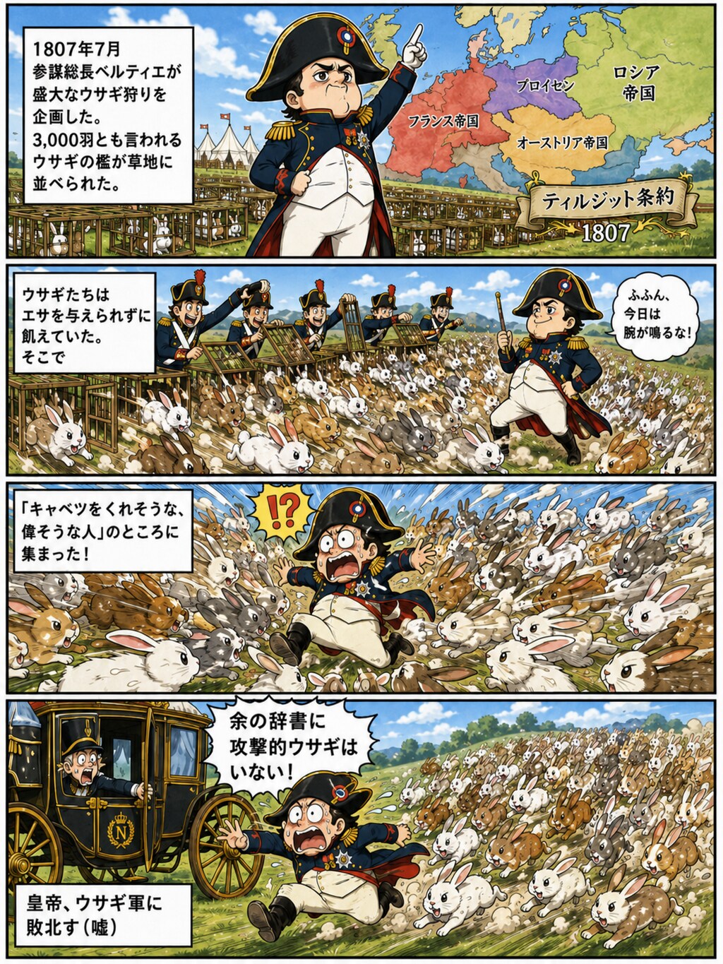 皇帝とウサギちゃん達