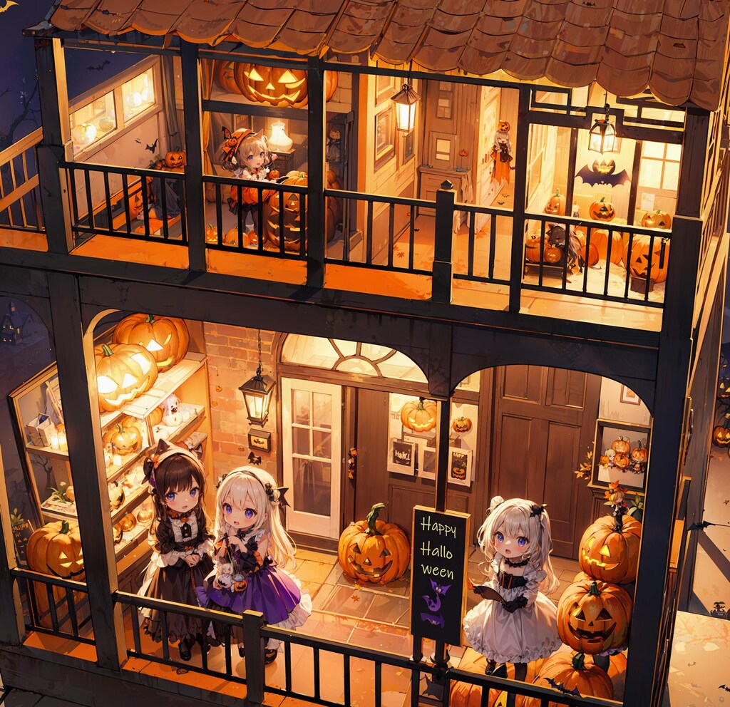 ハロウィンなドールハウスの妖精さん