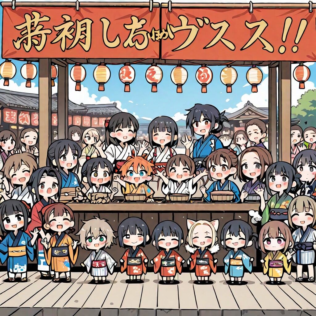 おまつりの屋台 | の人気AIイラスト・グラビア