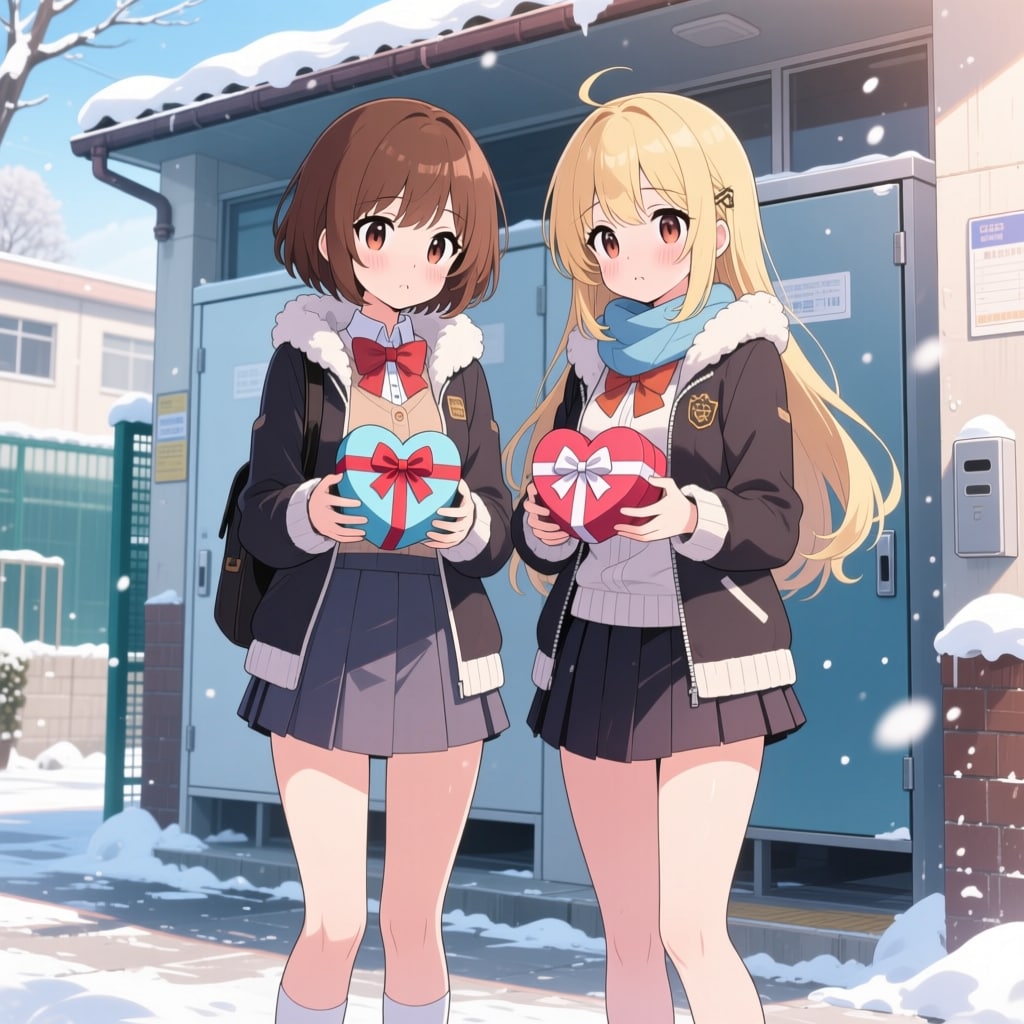 二人の少女からバレンタインチョコ