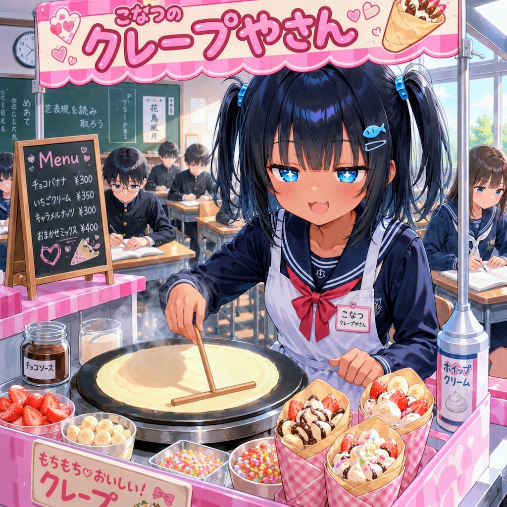 クレープ屋さんのこなつちゃん