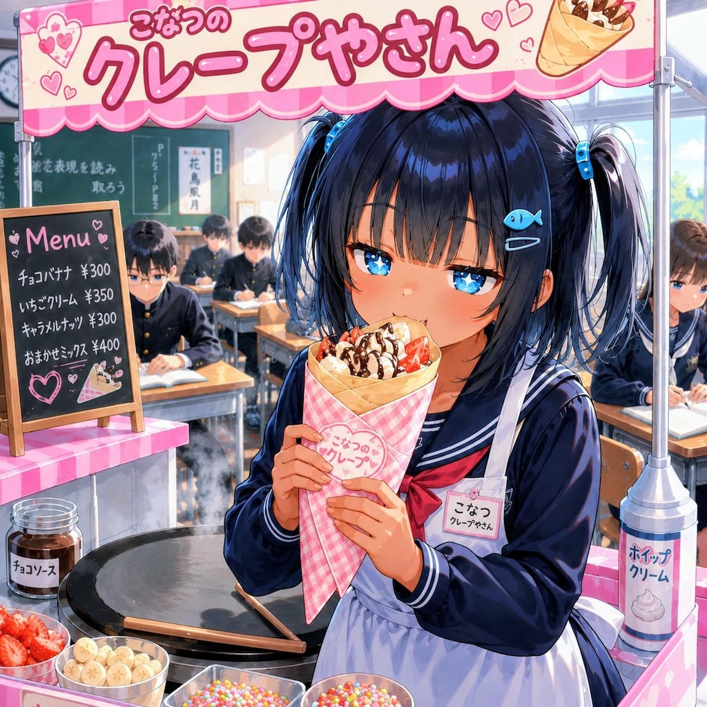 クレープ屋さんのこなつちゃん