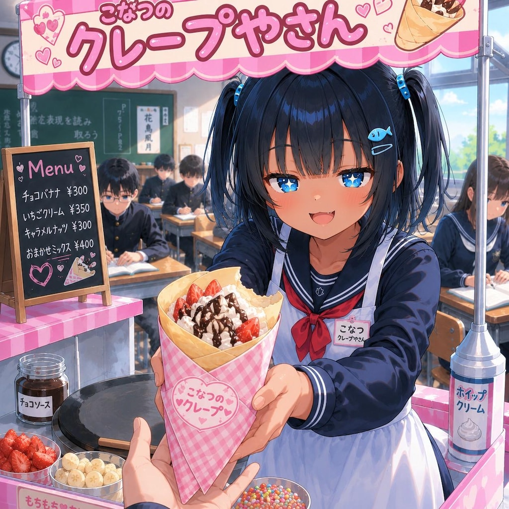 クレープ屋さんのこなつちゃん