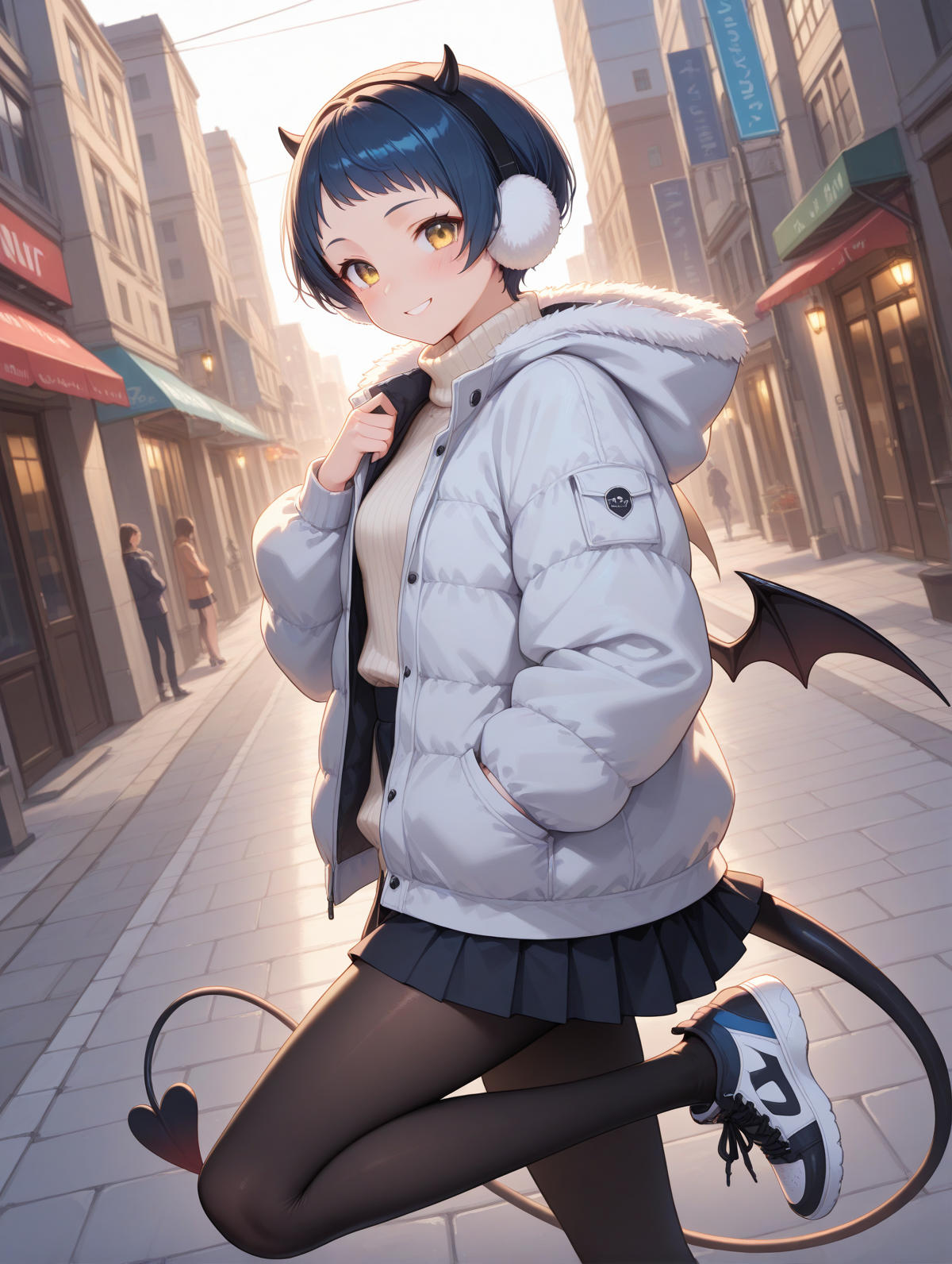 街角魔族：サキュ娘１ | の人気AIイラスト・グラビア