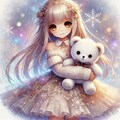 クマのぬいぐるみと女の子 2枚目