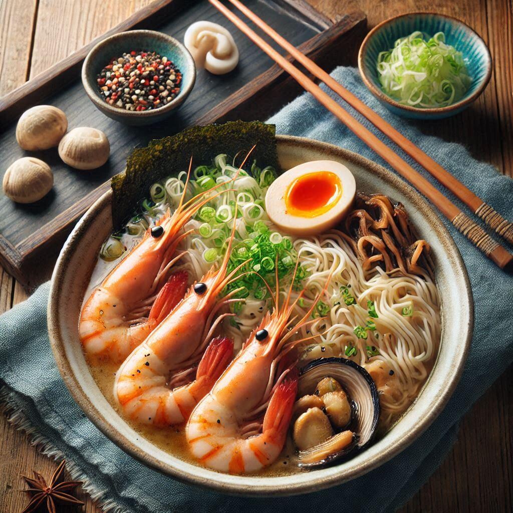 味噌seafood noodle