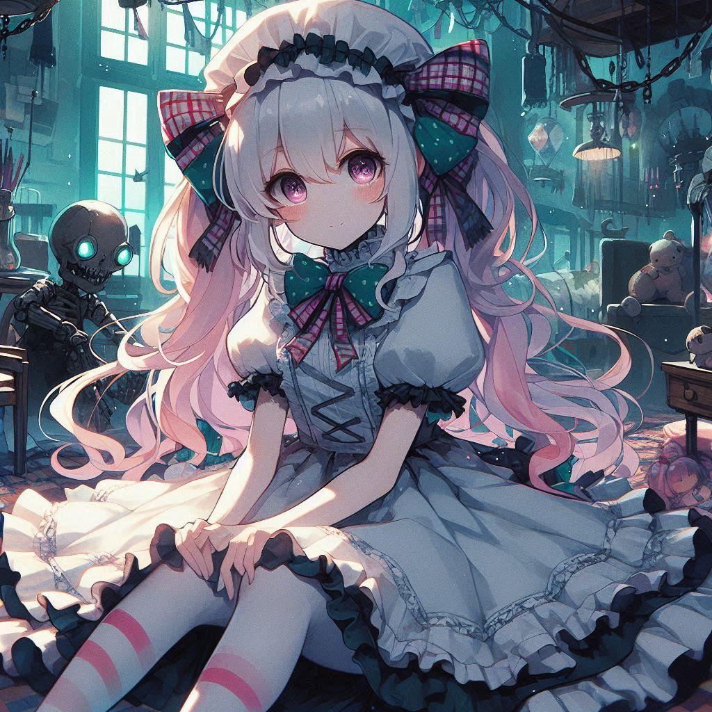 白髪の可愛い女の子【272】 | の人気AIイラスト・グラビア