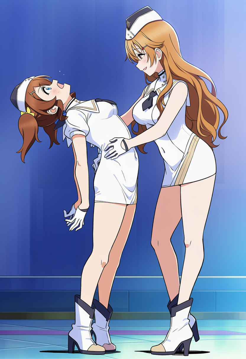 ブルアカオペレーター服　後ろ反り17 | の人気AIイラスト・グラビア