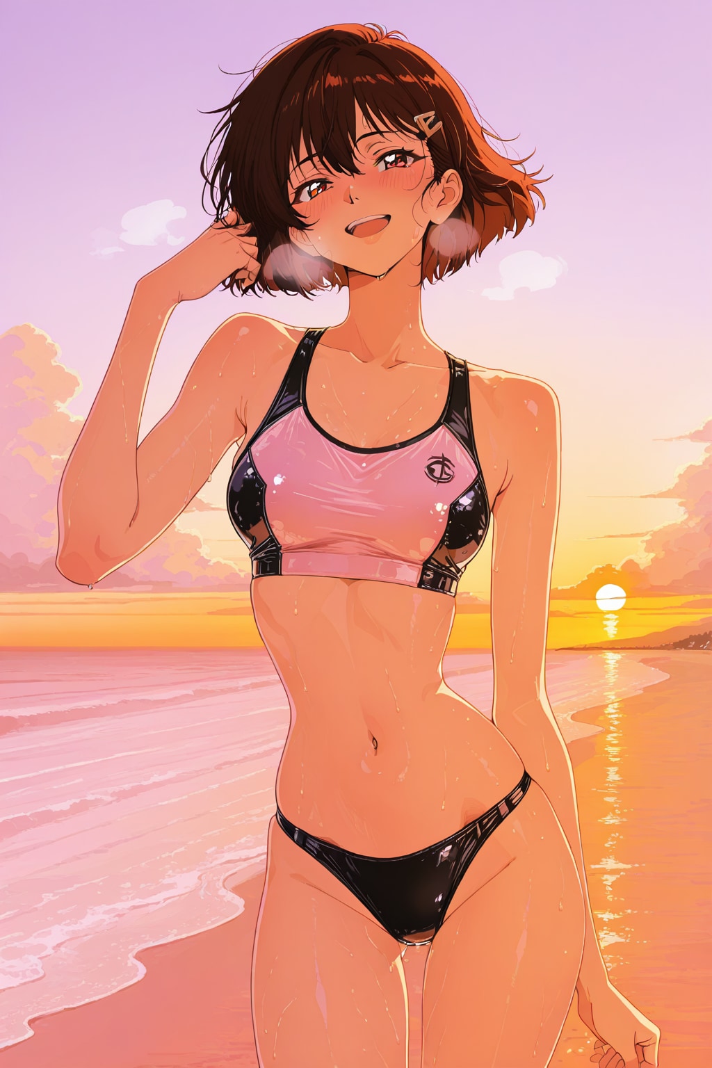 夕暮れと女の子