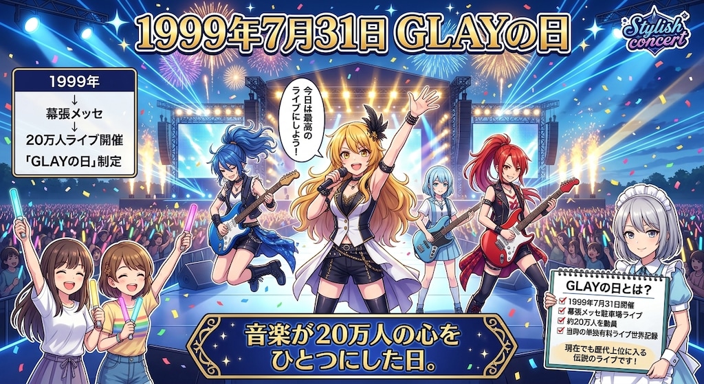 7月31日はGLAY20万人コンサートの日