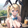 金髪ツインテバニービキニメイドちゃん 4枚目