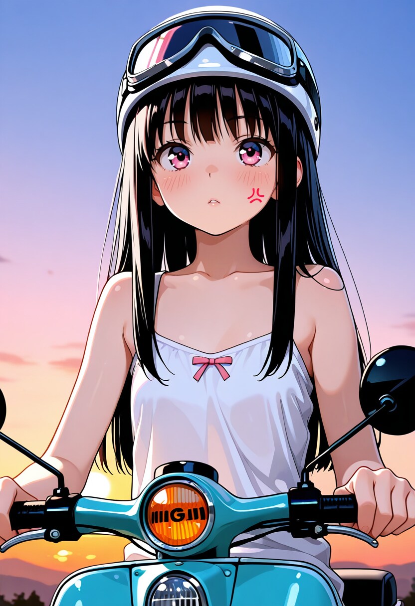 ぺたん娘とスクーター
