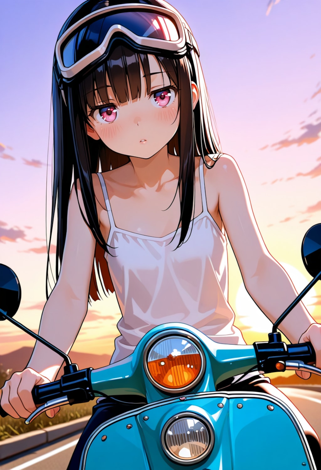 ぺたん娘とスクーター