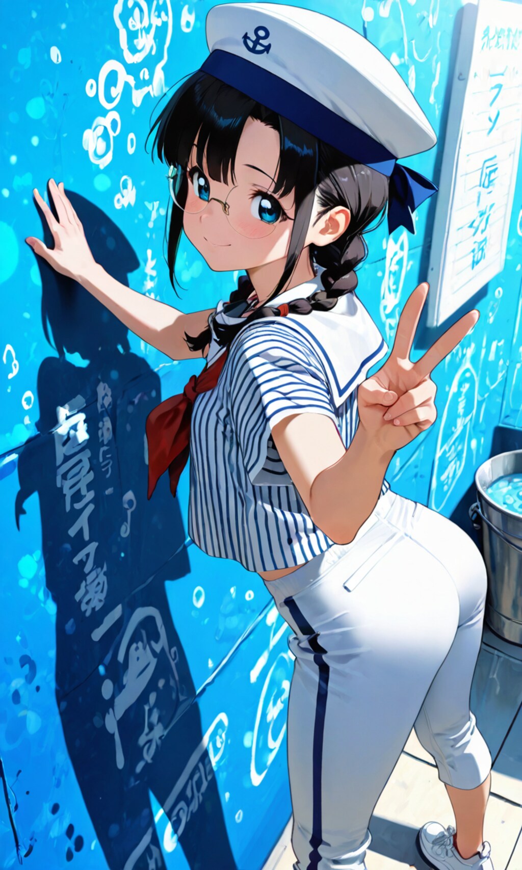 壁の落書き消し