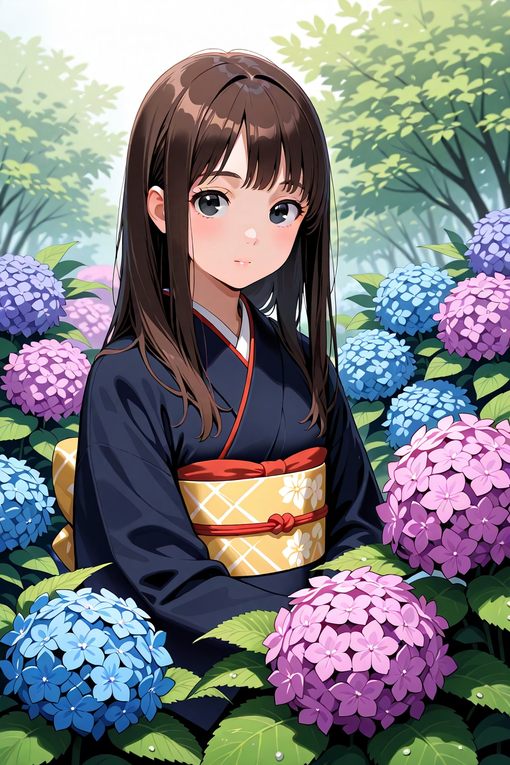紫陽花とみことちゃん