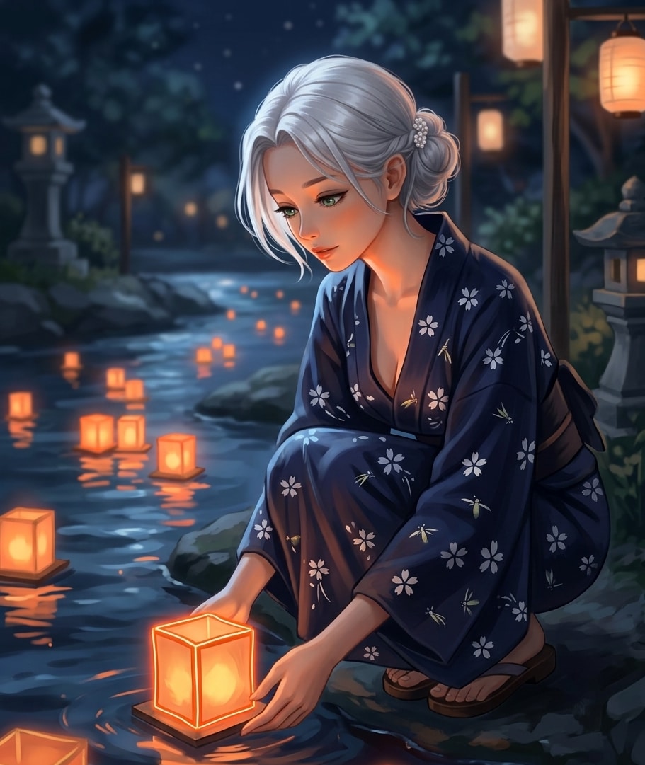 灯篭流し | の人気AIイラスト・グラビア