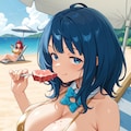 金色ビキニで色気よりも食い気の八奈見杏菜👙🏖️🍖🍧😍 4枚目