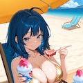 金色ビキニで色気よりも食い気の八奈見杏菜👙🏖️🍖🍧😍 5枚目