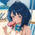 金色ビキニで色気よりも食い気の八奈見杏菜👙🏖️🍖🍧😍 3枚目