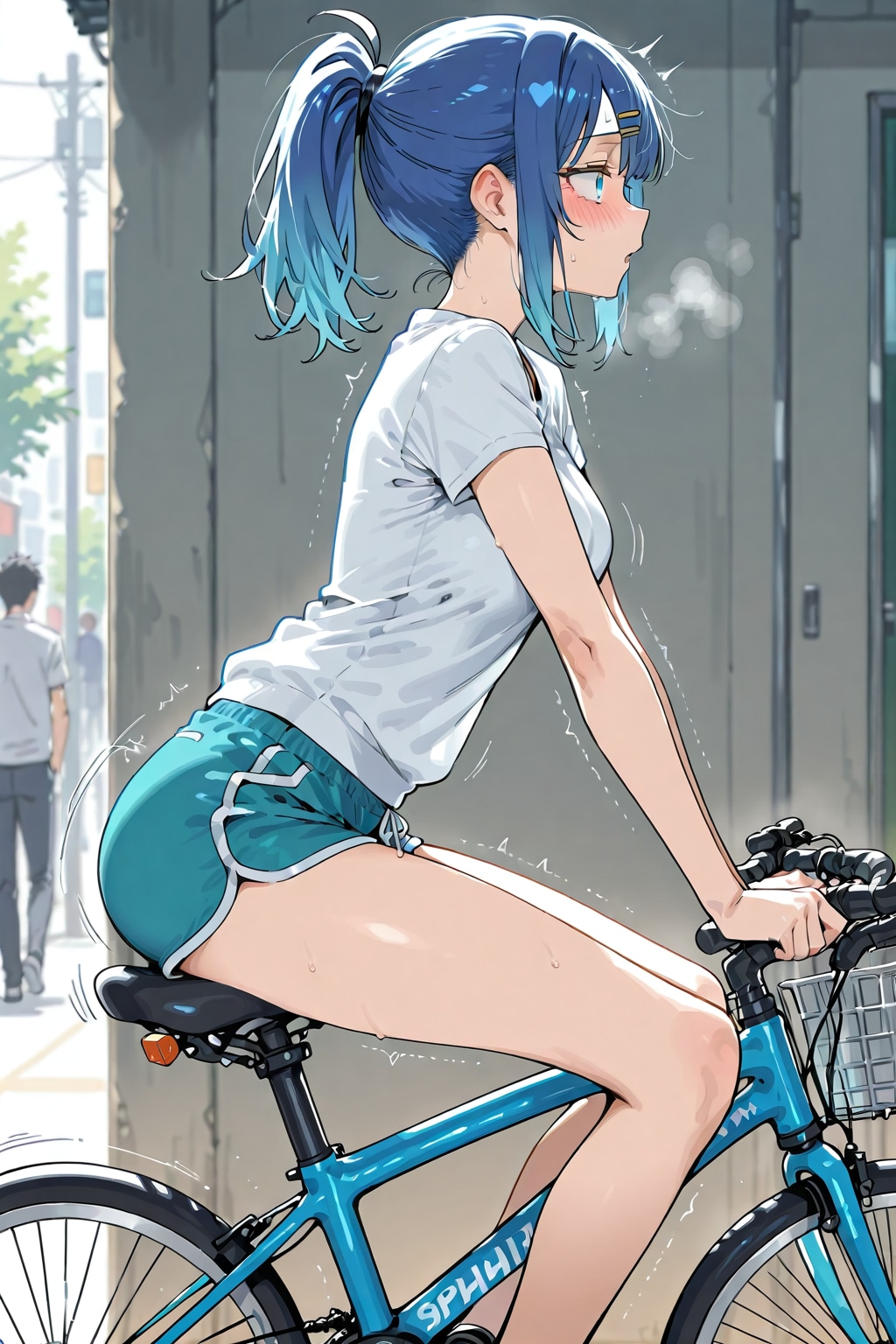 自転車のサドルに座る_DAISY