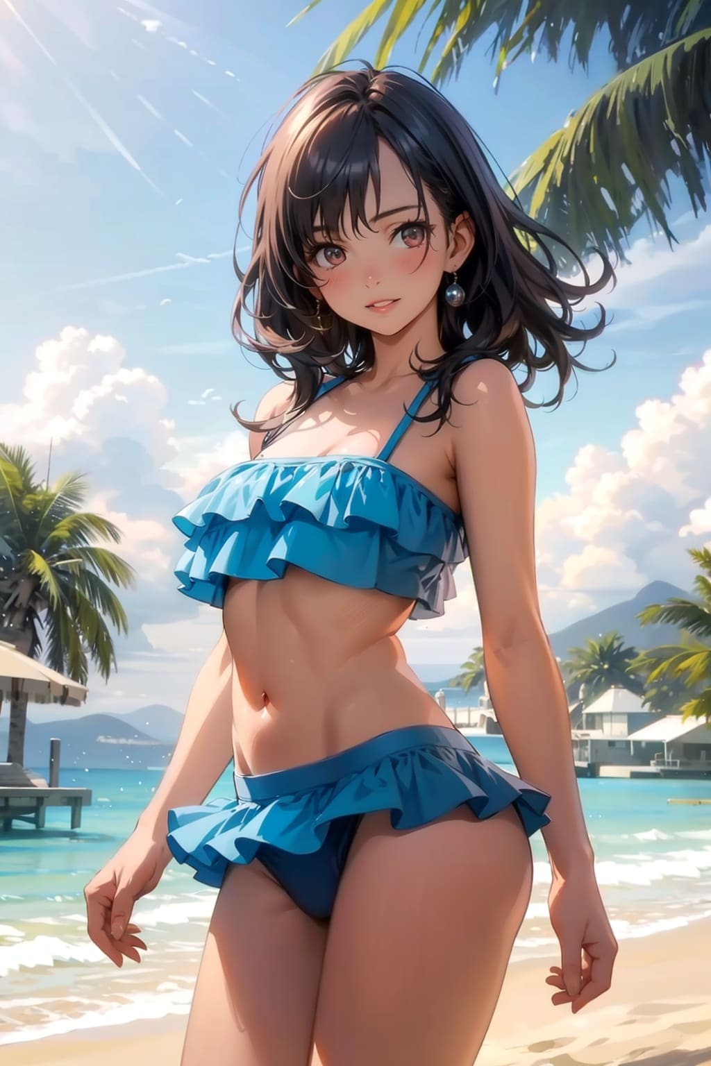 南の島での彼女
