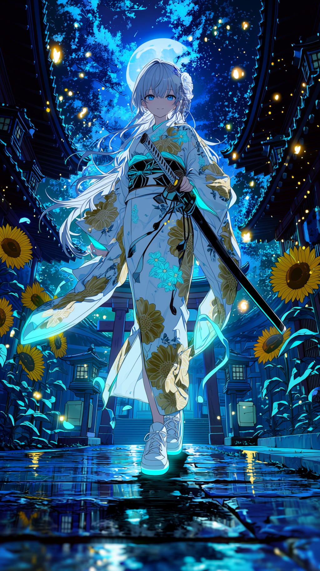 🌻 Moonlit Sunflower Ronin 「月下に咲く向日葵の浪人」