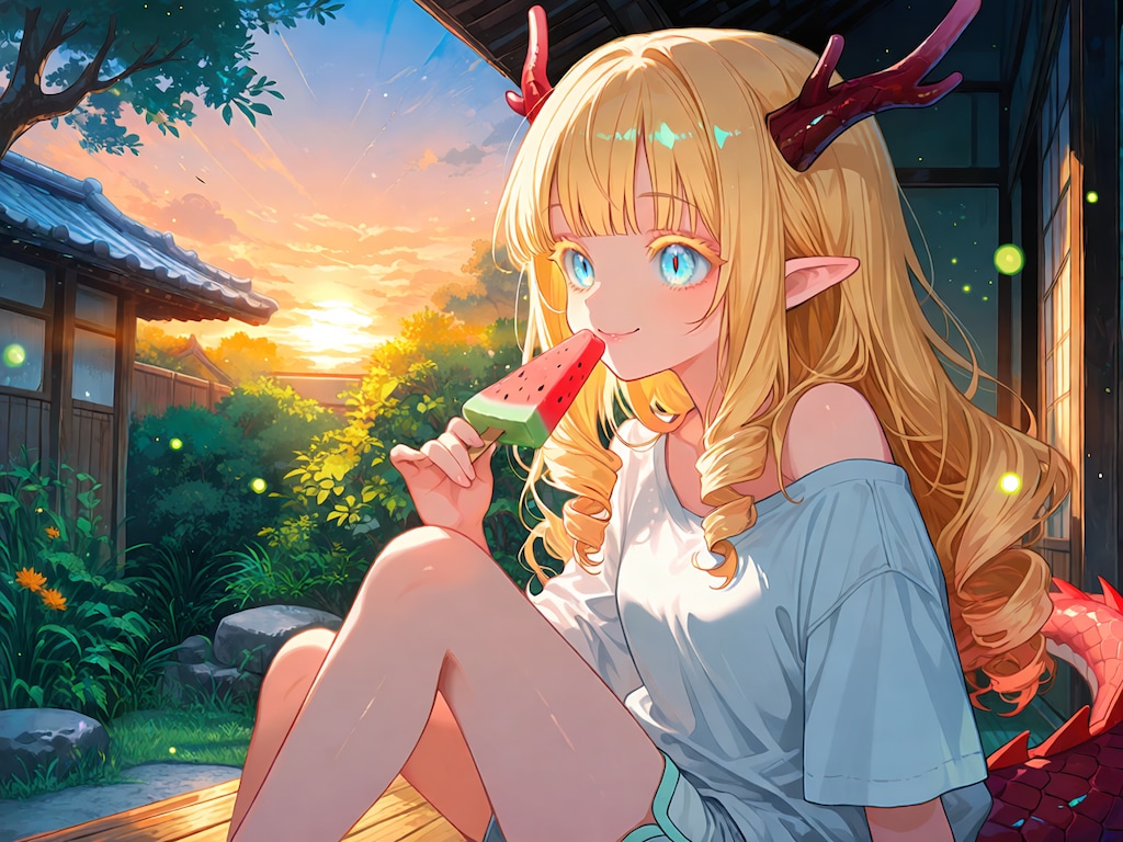 実家に帰省してゆっくりするドラゴンさん