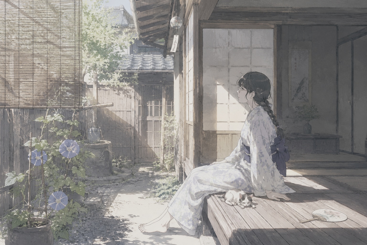 京町家、夏