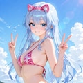 ピンクレオパードの夏猫 2枚目