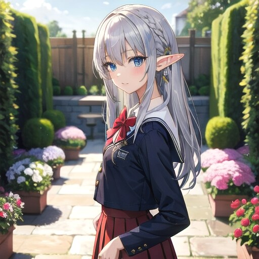 女子高生エルフ | の人気AIイラスト・グラビア