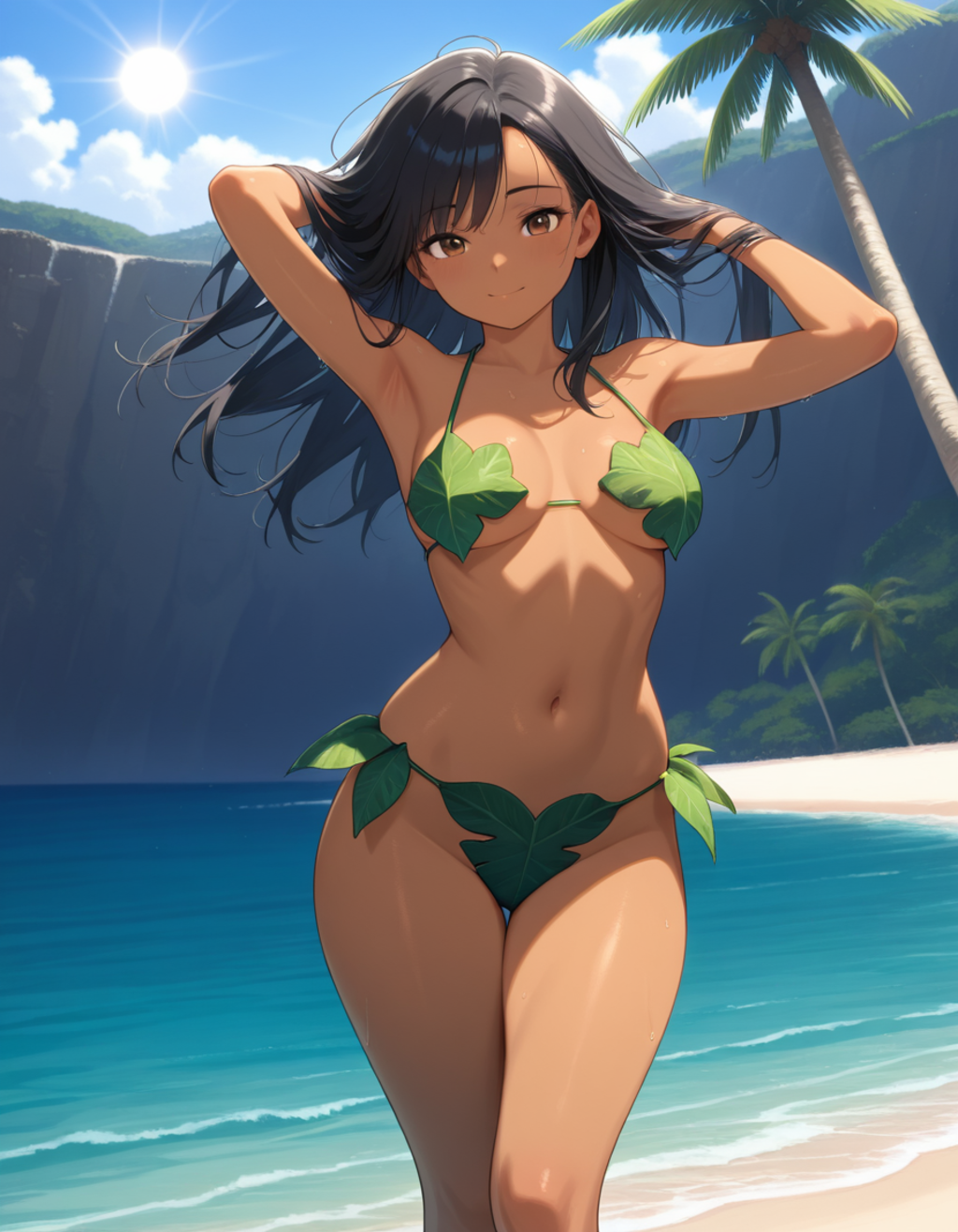 葉っぱのビキニ