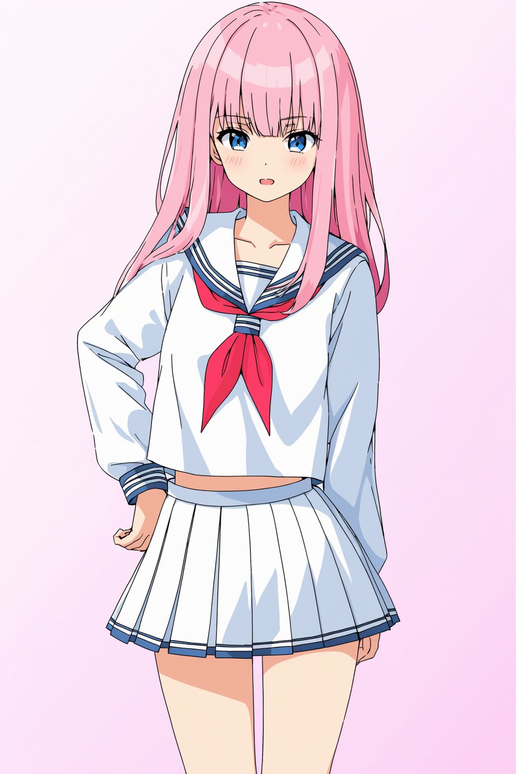 一語生成でセーラー服（SDXL）