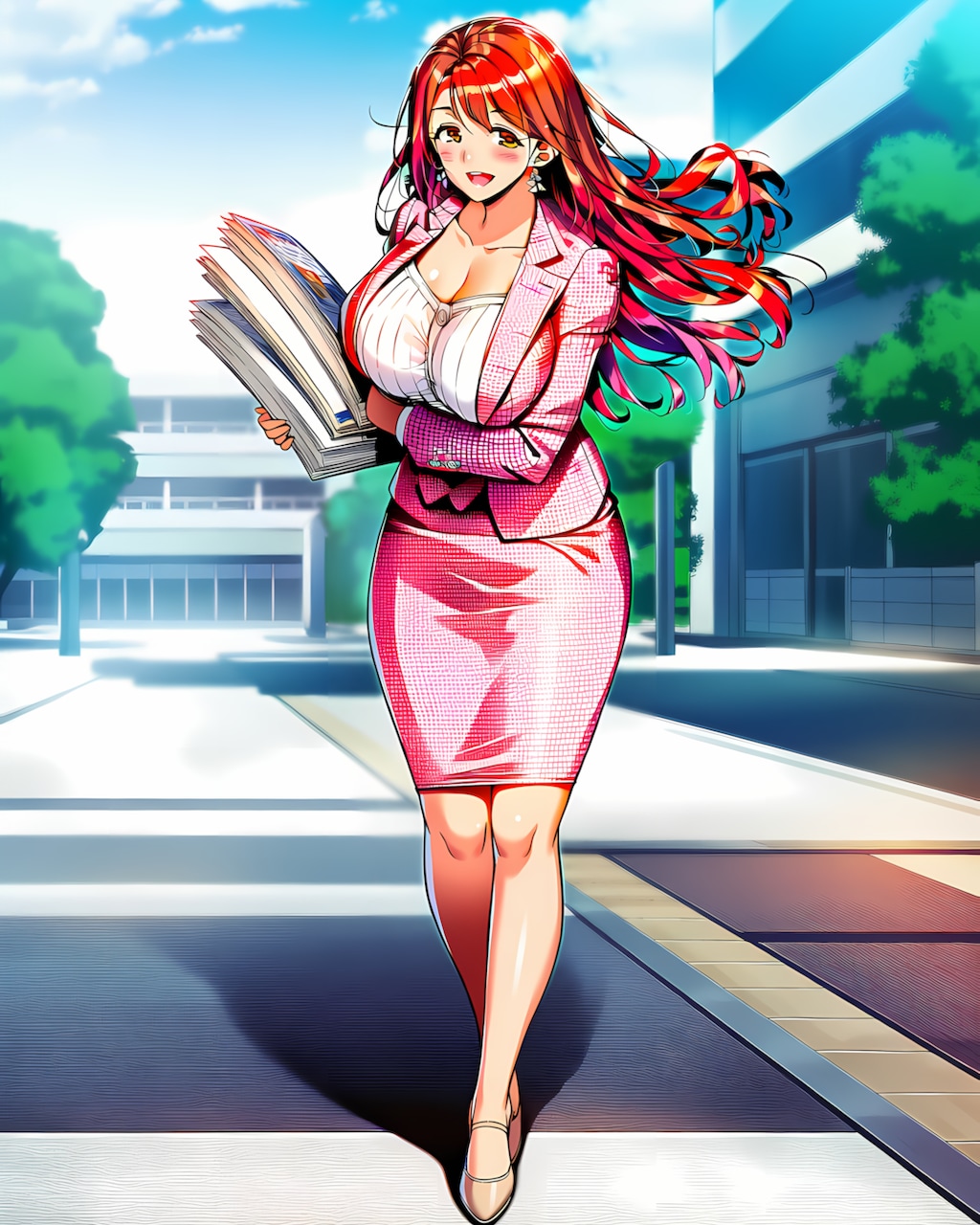 歩く姿に釘付け！オフィス街の極上美脚✨