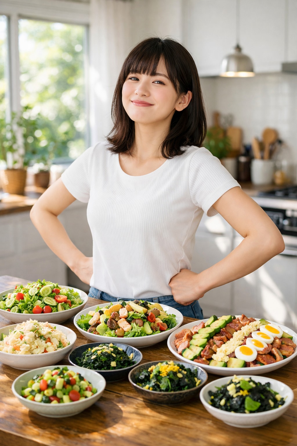 サラダ記念日でサラダ料理でエッヘン！