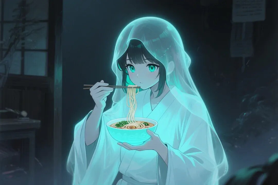 ラーメンを食べる幽霊 | の人気AIイラスト・グラビア
