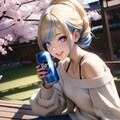 桜とビール 7枚目