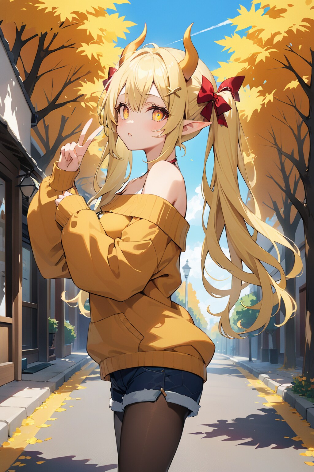 金髪秋服(なんじゃ、カメラ向けおって？ピースじゃ)_20240928