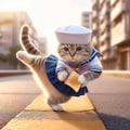 ちこくちこくする猫 4枚目
