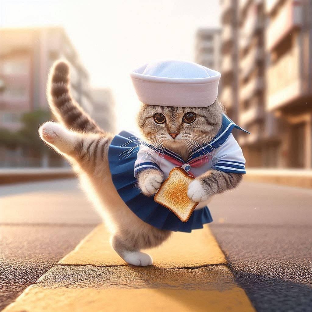 ちこくちこくする猫