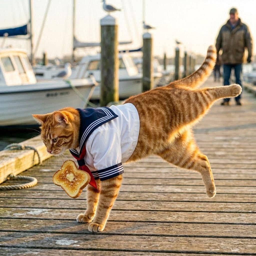 ちこくちこくする猫