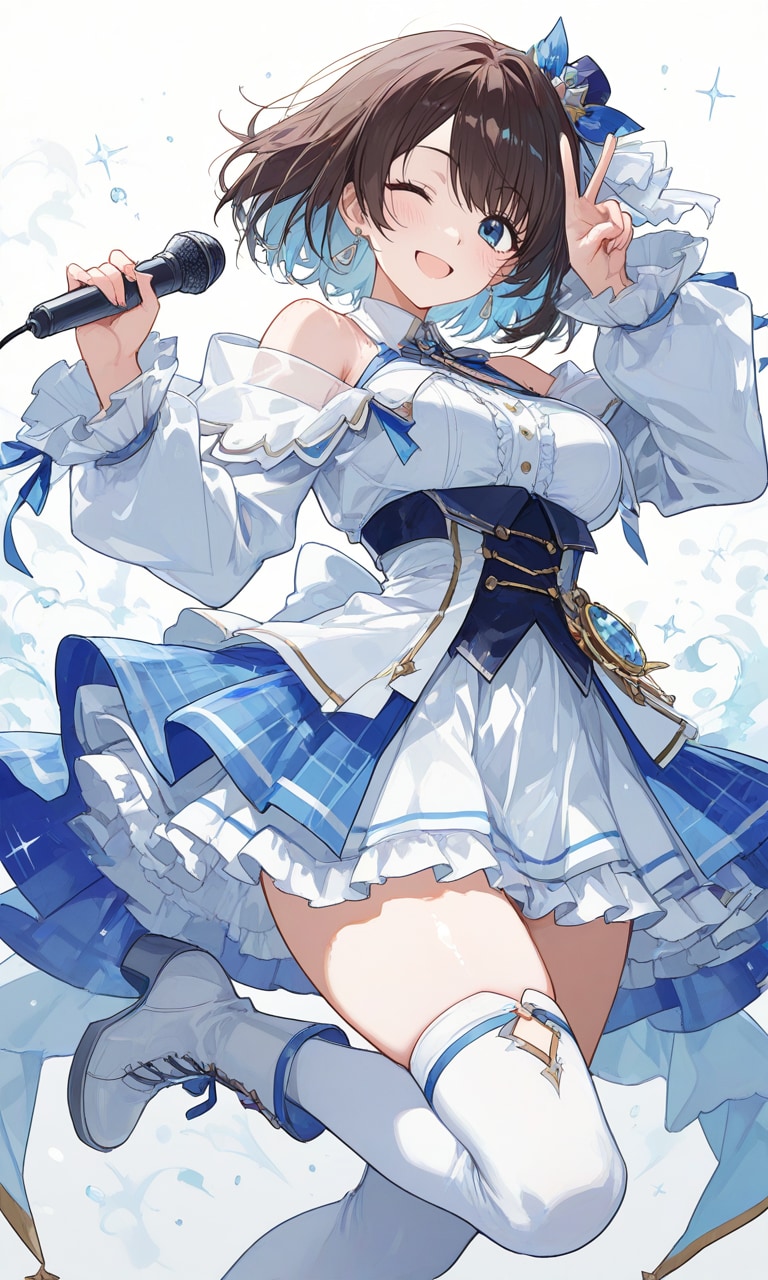 瀬崎瑞夏さま のステージ衣装お借りしました【衣装とりかえっこ】 | の人気AIイラスト・グラビア