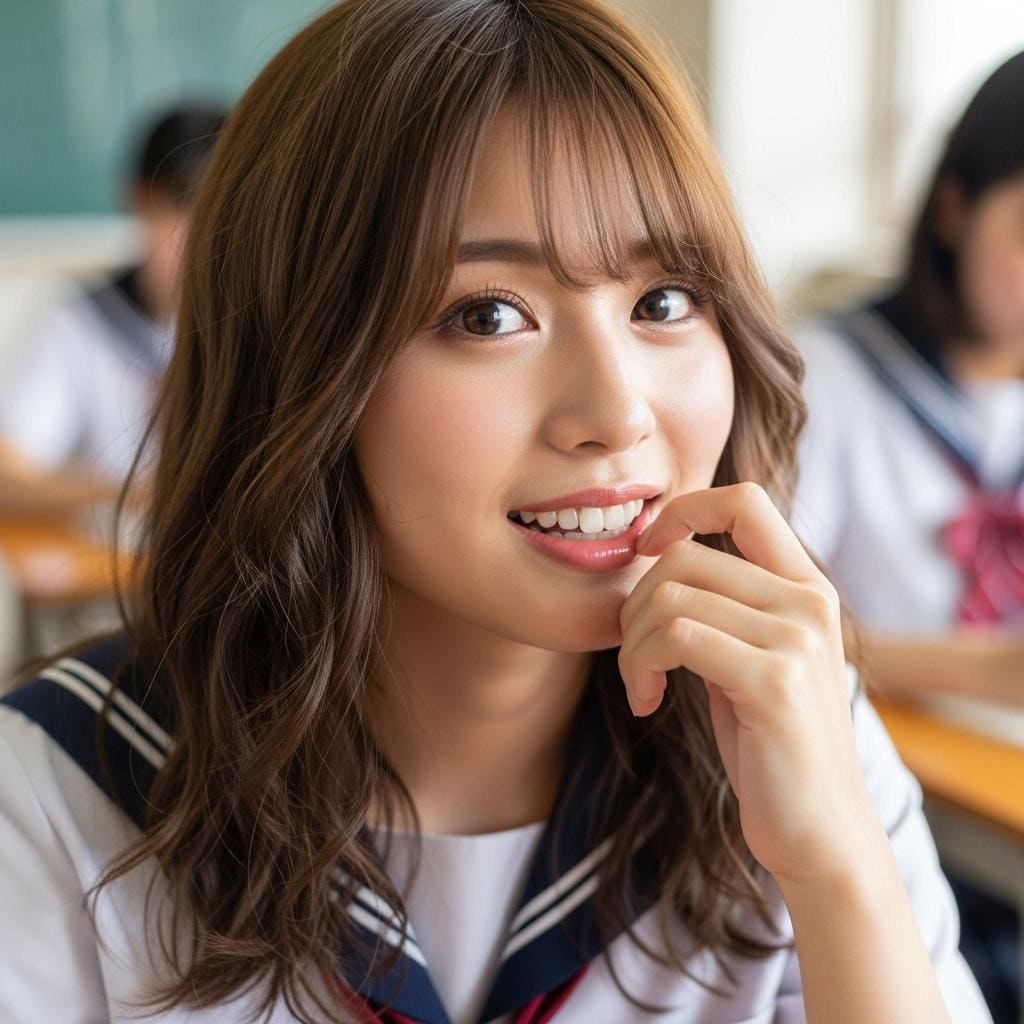 女子高生の笑顔