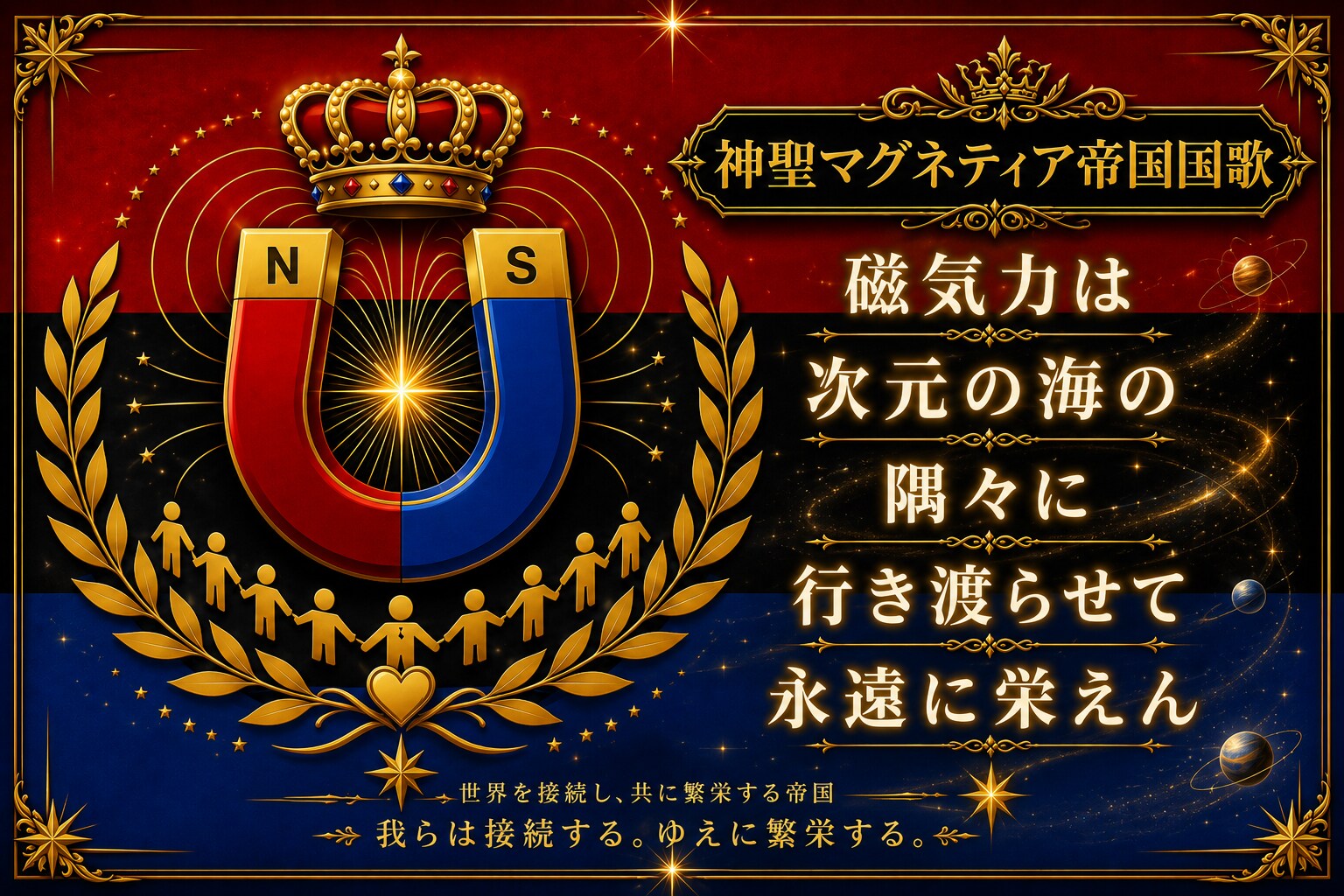 神聖マグネティア帝国国歌ポスター（10秒で歌える国歌）
