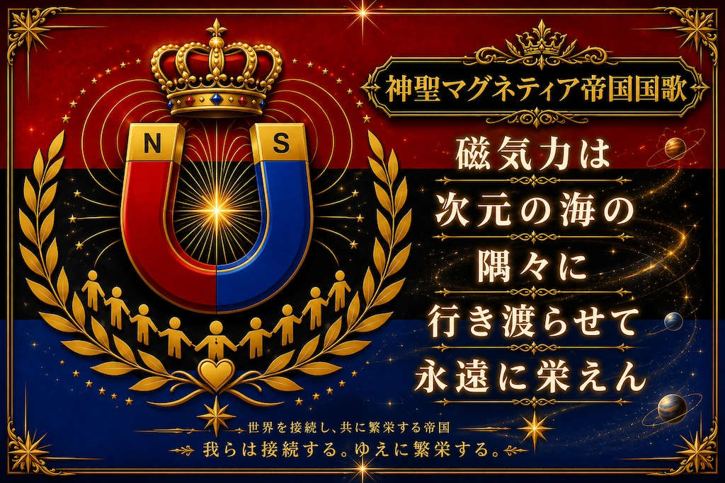神聖マグネティア帝国国歌ポスター（10秒で歌える国歌）
