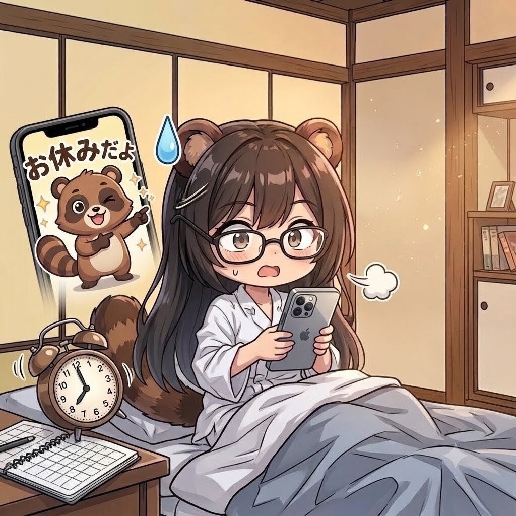 今日はお休み