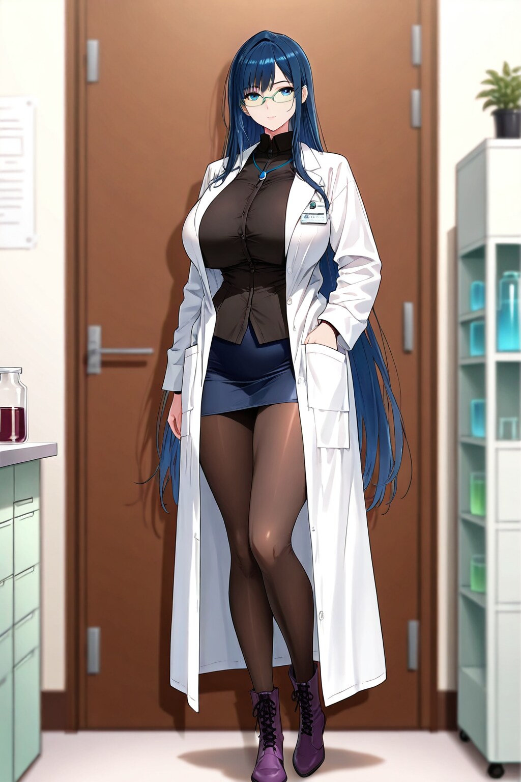 青髪の女医