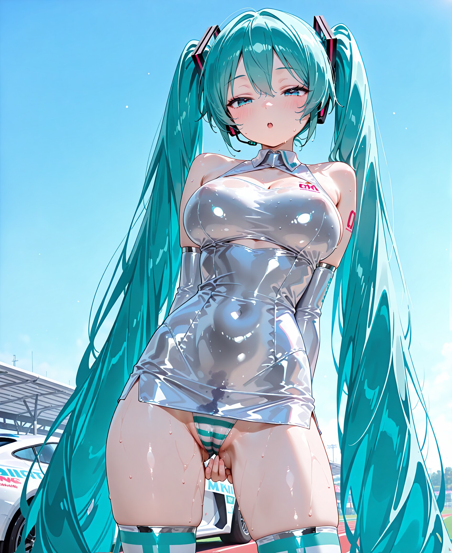 レースクイーンコスのミクさん♪5　巨乳ver.