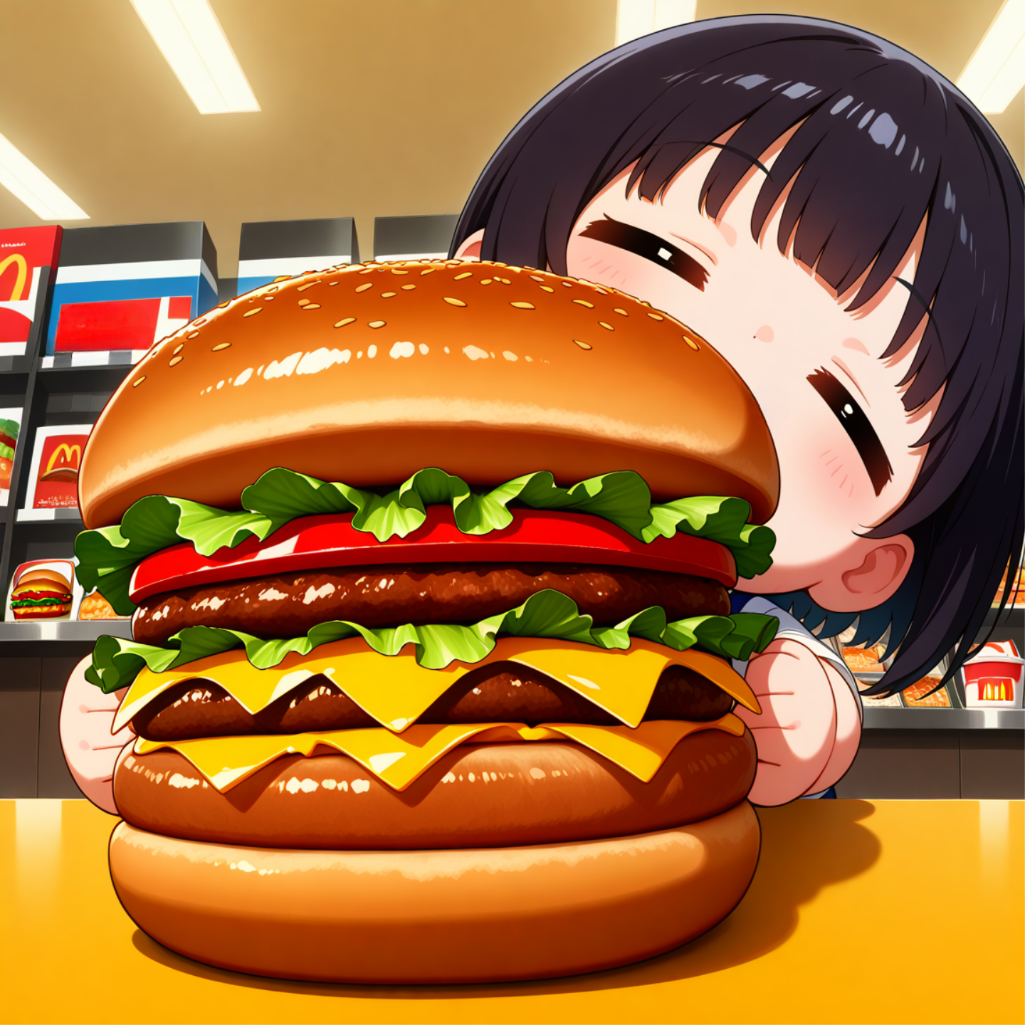 特製バーガーとスマイルです。