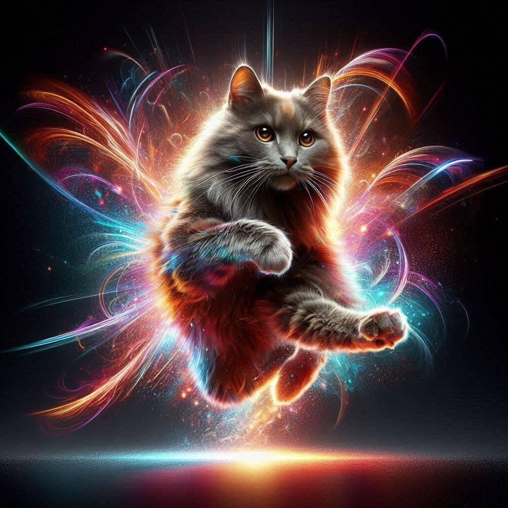 力がほしそうな猫